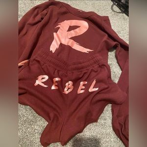 Rebel athletic sweatshirt & shorts